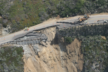 California coast highway collapse